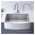 Undermount seamless double bowl kitchen sink